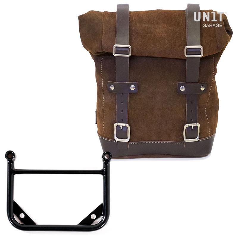 Sacoches Selle Moto En Cuir Marron - JMB Lot De 2 Latérales