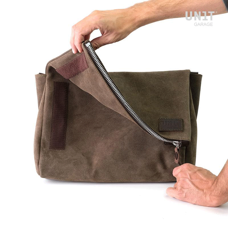 Fezzan Messenger Bag Fente en cuir