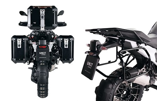 Kit de cadres latéraux BMW R1300GS, compatible avec les valises en aluminium d'origine BMW R 1200 GS, R 1250 GS ou avec les sacoches en aluminium Unit Garage modèle Atlas.