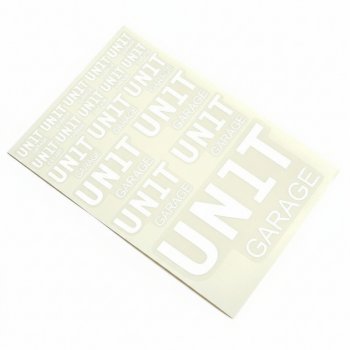 Autocollants Unit Garage Blancs