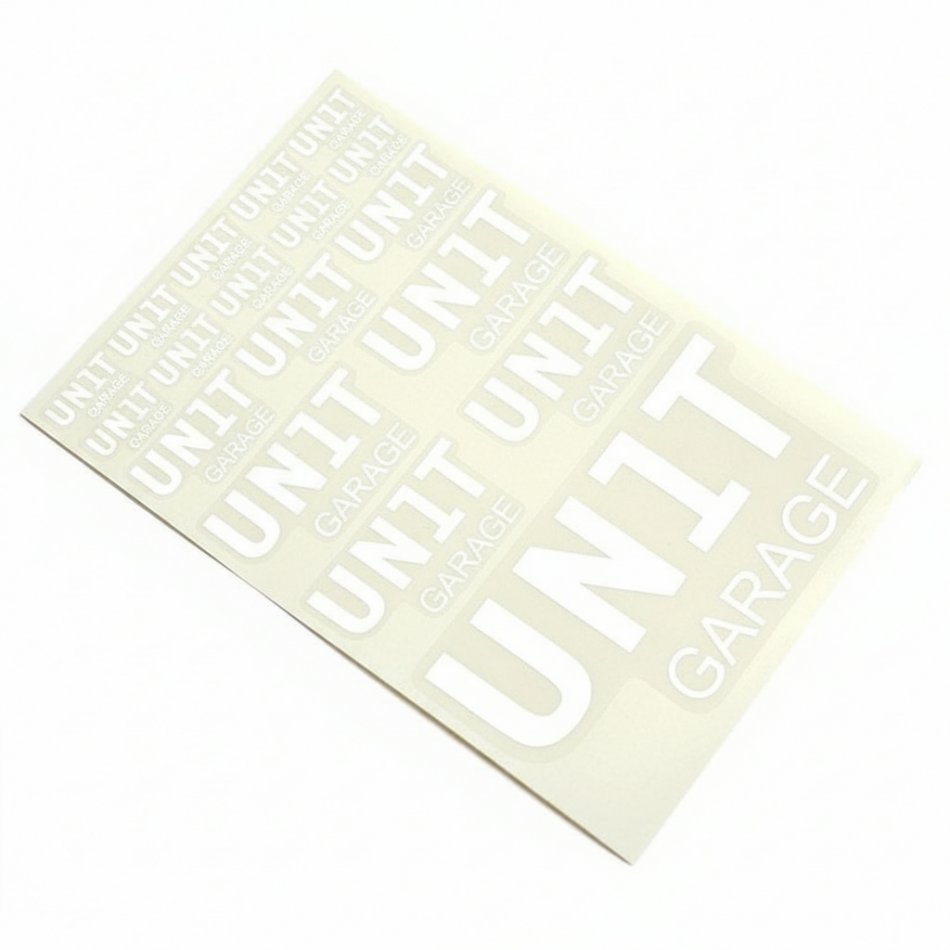Autocollants Unit Garage Blancs