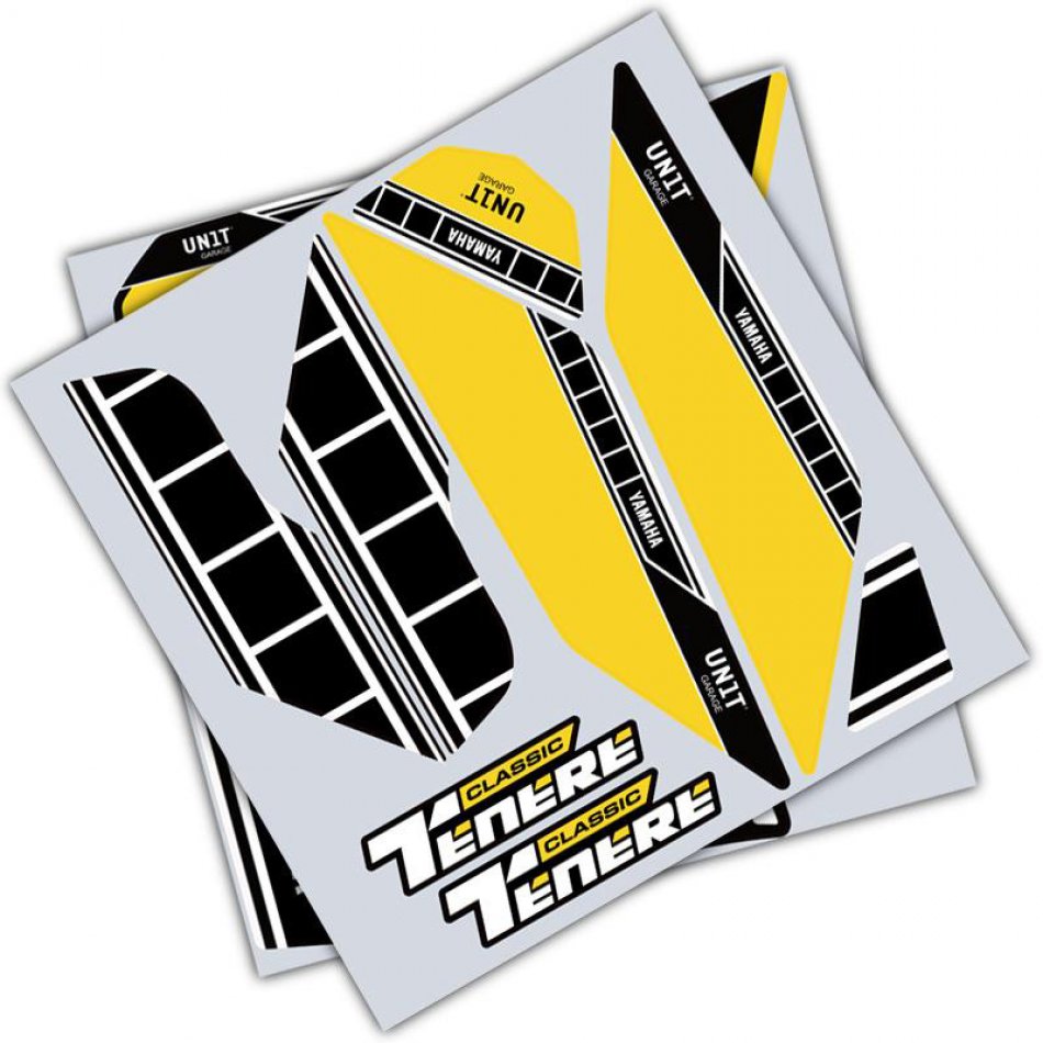 Autocollants Yamaha Ténéré 700 Classic Noir