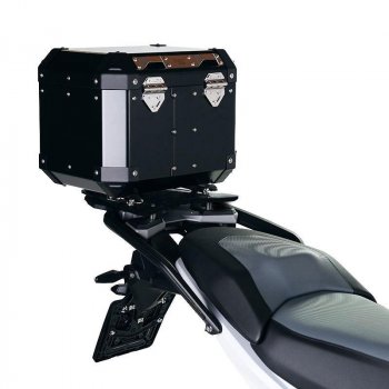 Top Case Atlas Aluminium 36L + Plaque pour barres de toit d'origine BMW R1300GS