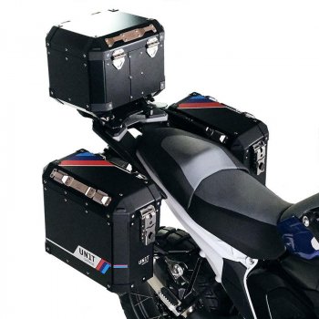 Top Case Atlas Aluminium 36L + Plaque pour barres de toit d'origine BMW R1300GS