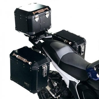 Top Case Atlas Aluminium 36L + Plaque pour barres de toit d'origine BMW R1300GS