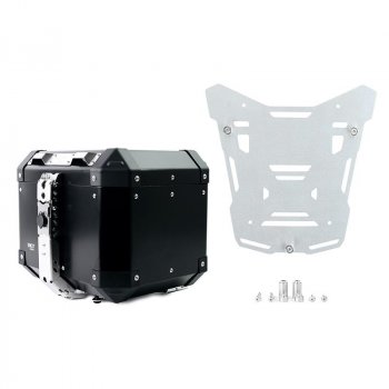 Top Case Atlas Aluminium 36L + Plaque pour barres de toit d'origine BMW R1300GS
