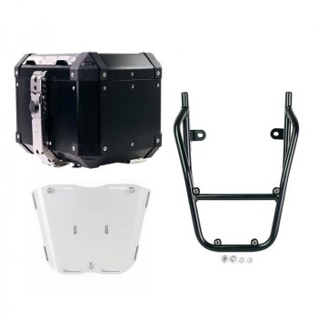 Top Case Atlas Aluminium 36L + Porte-Bagages Arrière BMW CE 02 avec Poignées Passager