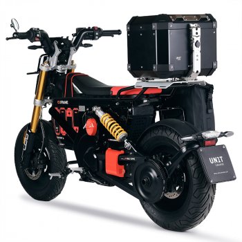 Top Case Atlas Aluminium 36L + Porte-Bagages Arrière BMW CE 02 avec Poignées Passager