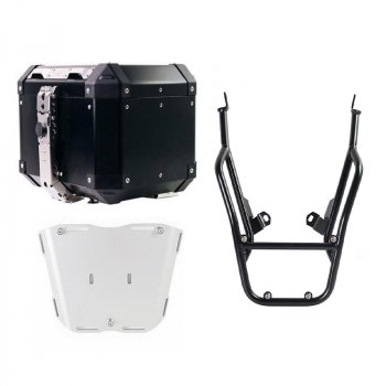 Top Case Atlas Aluminium 36L + Porte-bagages arrière avec poignées passager BMW F900GS