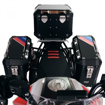 Top Case Atlas Aluminium 36L + Porte-bagages arrière avec poignées passager BMW F900GS