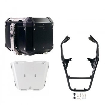 Top Case Atlas Aluminium 36L + Porte-Bagages Arrière BMW R12 G/S avec Poignées Passager