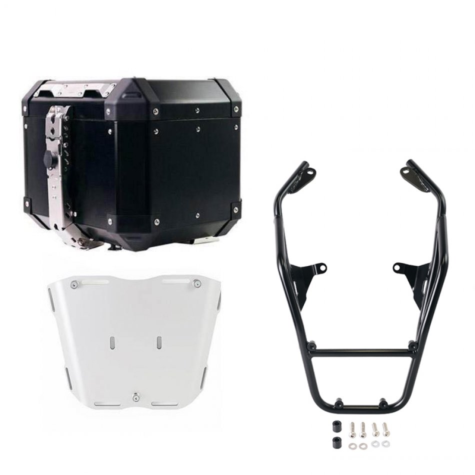 Top Case Atlas Aluminium 36L + Porte-Bagages Arrière BMW R12 G/S avec Poignées Passager