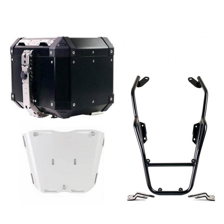 Top Case Atlas Aluminium 36L + Porte-Bagages Arrière BMW R12 NineT avec Poignées Passager