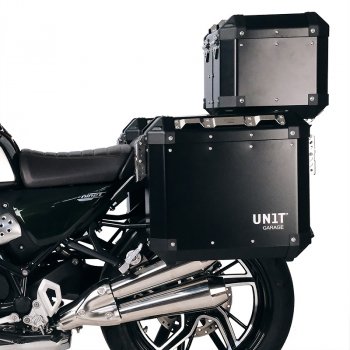 Top Case Atlas Aluminium 36L + Porte-Bagages Arrière BMW R12 NineT avec Poignées Passager