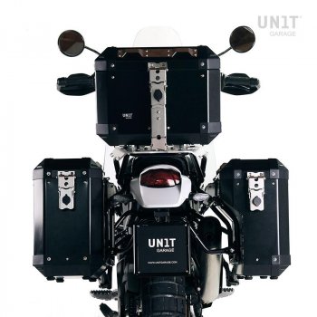 Top case Atlas en aluminium 36L + porte-bagages arrière Ducati Desert X avec poignées passager