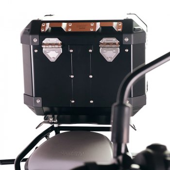 Top Case Atlas Aluminium 36L + Porte-bagages arrière avec poignées passager Royal Enfield Himalayan 450 (à partir de 2024)