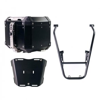 Top Case Atlas Aluminium 36L + Porte-bagages arrière avec poignées passager Royal Enfield Himalayan 450 (à partir de 2024)