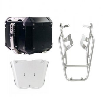 Top case Atlas en Aluminium 36L + porte-bagages arrière NineT avec poignées passager