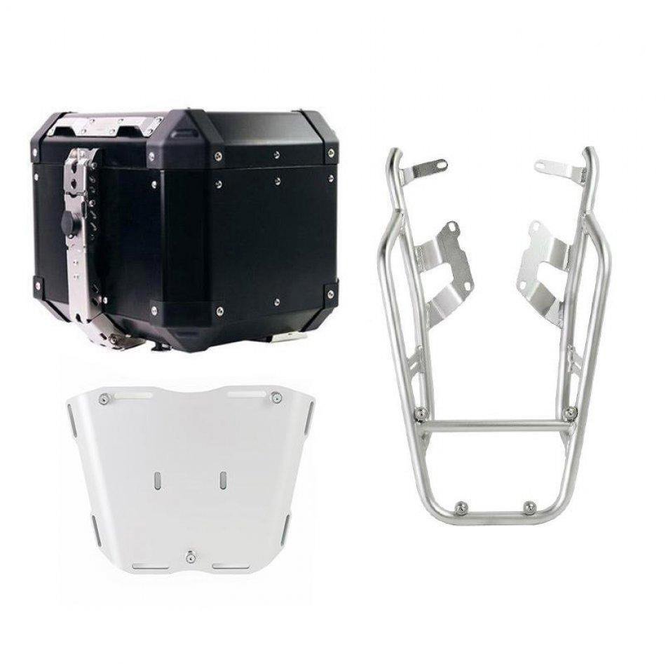 Top case Atlas en Aluminium 36L + porte-bagages arrière NineT avec poignées passager