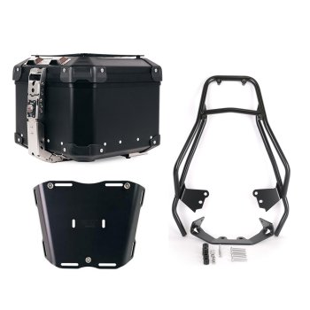 Top case universel en aluminium Atlas 44L + Porte-bagages avec poignées passager BMW F450GS