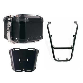 Top case universel en aluminium Atlas 44L + Porte-bagages avec poignées passager BMW R12