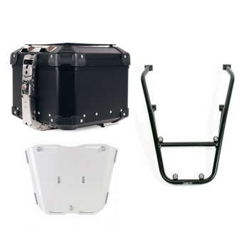 Top case universel en aluminium Atlas 44L + Porte-bagages avec poignées passager BMW R12