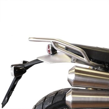 Top case universel en aluminium Atlas 44L + Porte-bagages arrière avec poignées passager Triumph Scrambler 1200 X & XE