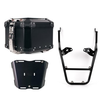 Top case universel en aluminium Atlas 44L + Porte-bagages arrière avec poignées passager Triumph Street Scrambler 900 (à partir de 2026)