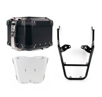 Top case universel en aluminium Atlas 44L + Porte-bagages arrière avec poignées passager Triumph Street Scrambler 900 (à partir de 2026)