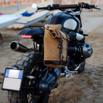 Sacoche latérale en toile 10L-14L + cadre série NineT