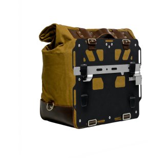 Sacoche latérale Cult Canvas 40L - 50L + Plaque en aluminium droite BMW R1300GS ADV