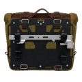 Sacoche latérale Cult en cuir fendu 40L - 50L + Plaque en aluminium droite BMW R1300GS ADV