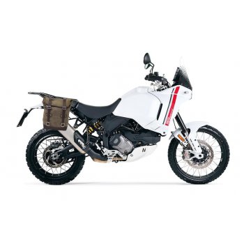 Sacoche latérale en cuir fendu 10L-14L + cadre droit Ducati DesertX