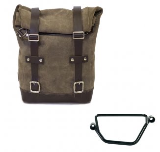 Sac à croûte en cuir 10L-14L + Cadre gauche Honda GB350S