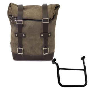 Sac à croûte en cuir 10L-14L + Cadre gauche Honda Transalp 750 (à partir de 2023)