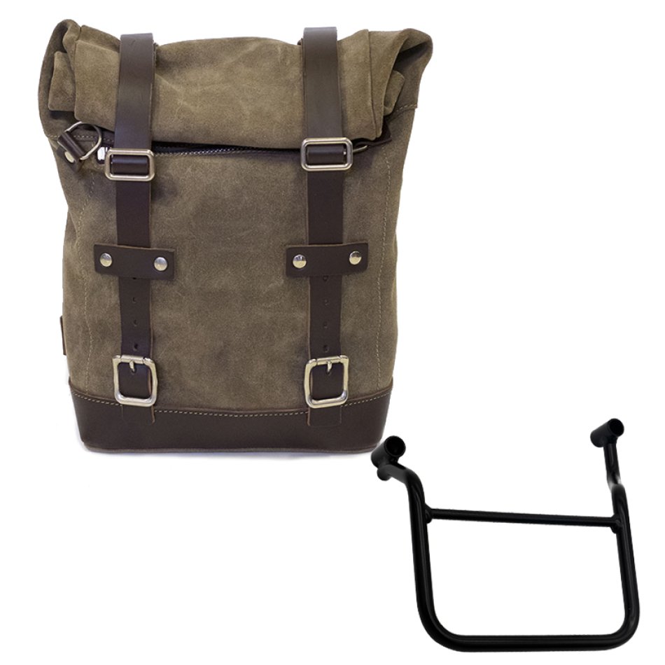 Sac à croûte en cuir 10L-14L + Cadre gauche Honda Transalp 750 (à partir de 2023)