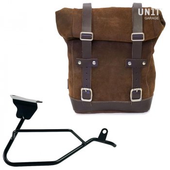 Sac à croûte en cuir 10L-14L + Cadre droit Moto Guzzi V100 Mandello