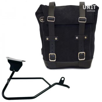 Sac à croûte en cuir 10L-14L + Cadre droit Moto Guzzi V100 Mandello