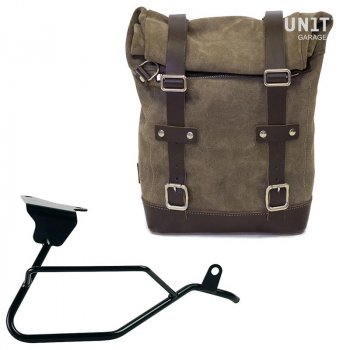 Sac à croûte en cuir 10L-14L + Cadre droit Moto Guzzi V100 Mandello