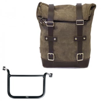 Sac à croûte en cuir 10L-14L + Cadre Moto Guzzi V85 TT (à partir de 2024) droit