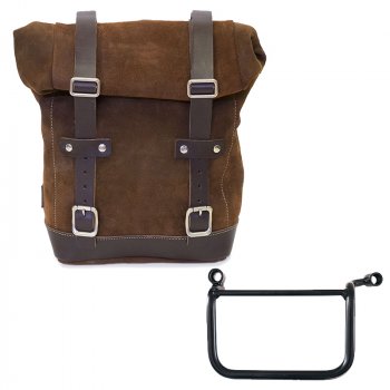 Sac à croûte en cuir 10L-14L + Cadre Royal Enfield Himalayan 450 (à partir de 2024) gauche