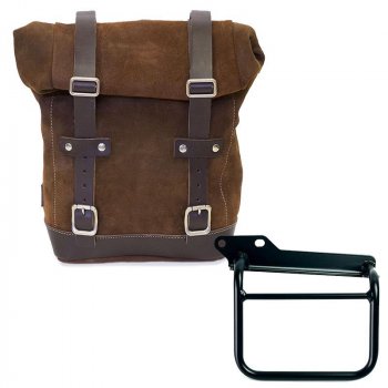 Sac à croûte en cuir 10L-14L + Cadre Royal Enfield Himalayan, Scram 411 Gauche