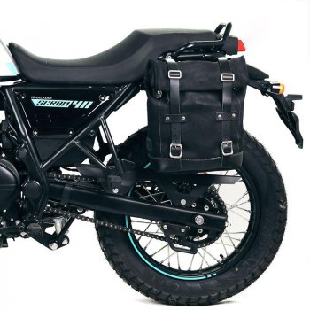Sac à croûte en cuir 10L-14L + Cadre Royal Enfield Himalayan, Scram 411 Gauche