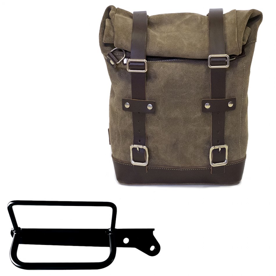 Sac à croûte en cuir 10L-14L + Cadre droit Royal Enfield Hunter 350