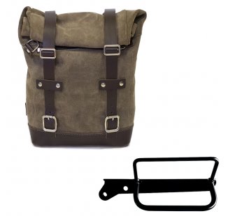 Sac à croûte en cuir 10L-14L + Cadre gauche Royal Enfield Hunter 350