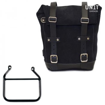 Sac à croûte en cuir 10L-14L + Cadre Thriumph Speed 400 & Scrambler 400 X Droit (Uniquement compatible avec notre code d'échappement bas : 4206Low)