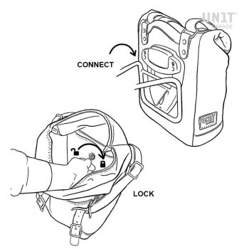 Sac à croûte en cuir 10L-14L + Cadre Gauche Triumph Speed 400 & Scrambler 400 X