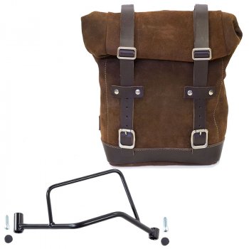 Sacoche latérale en cuir fendu + Cadre R 1200 R LC DX