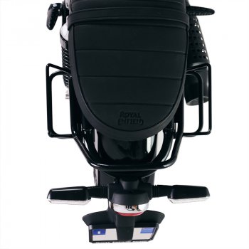 Sacoche latérale en cuir fendu + cadre Royal Enfield Bear 650