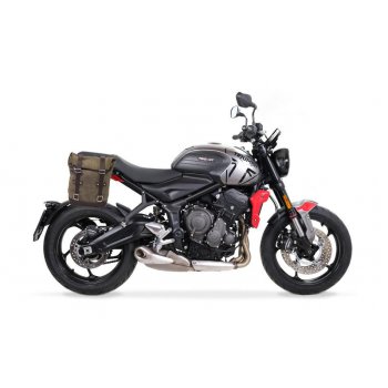 Sacoche Latérale Daim Ciré + Châssis Droit Triumph Trident 660
